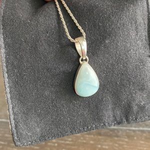 Larimar and sterling silver necklace. Like new!